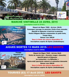 Affiche adherents courrier vintimille tourves aigues..